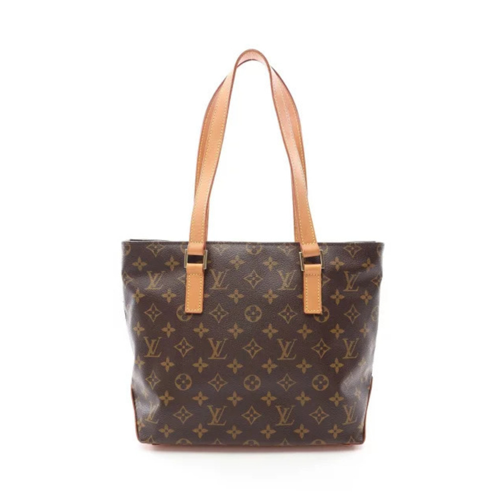Louis Vuitton Cabas Piano Shoulder Bag Canvas Leather Monogram Brown